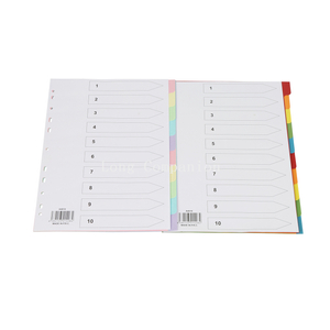Eco-Friendly Custom Office&School 6 Tab A4 Colorful Paper Divider A44015 (A4&A3)
