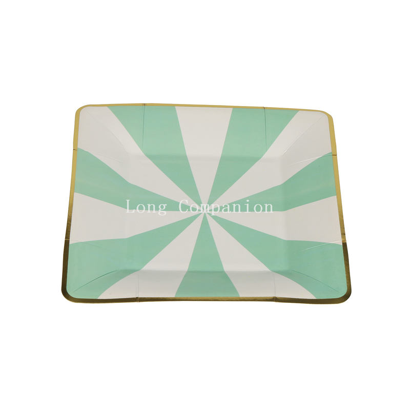 Custom Printing Party Supplies Square Paper Plates Paper tableware